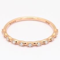 Xenna white diamond stackable ring