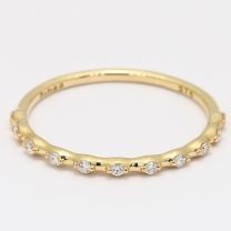 Xenna white diamond stackable ring