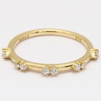 Cynthia white diamond stackable ring