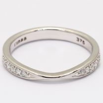 Ascot white diamond stackable ring