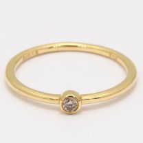 Armada champagne diamond bezel ring