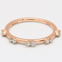 Cynthia white diamond stackable ring