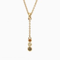 Cosmos rainbow diamond lariat drop necklace