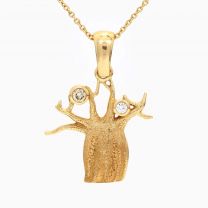 Patience Boab Tree Champagne Diamond Pendant