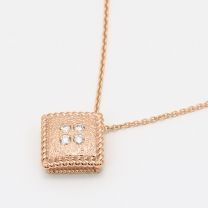 Tenille white diamond square necklace