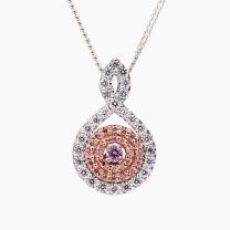 Amaranth Argyle pink and white diamond necklace