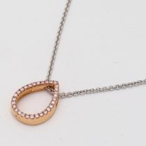 Viola .08 Carat Argyle Pink Diamond Pear Necklace