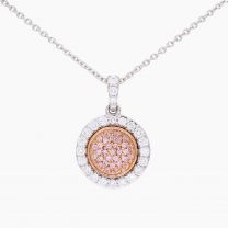 Angelique white and Argyle pink diamond necklace