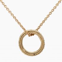 Indiana white diamond circle necklace