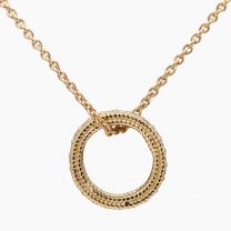 Indiana white diamond circle necklace