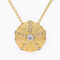 Urchin white diamond necklace