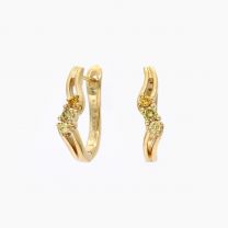 Tiana rainbow diamond huggie earrings