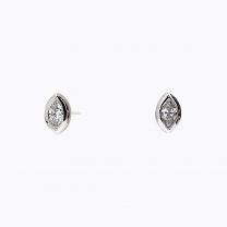 Elixer marquise cut white diamond stud earrings