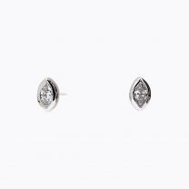 Elixer marquise-cut white diamond stud earrings
