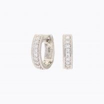 NXT Indiana white diamond huggie earrings