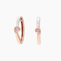 Raja Argyle champagne diamond huggie earrings