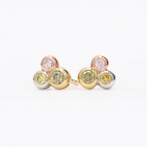 Fizz rainbow diamond stud earrings