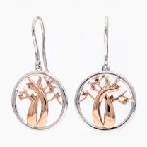 Life Boab champagne diamond shepherd hook earrings