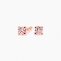 0.06 Carat Argyle pink diamond stud earrings