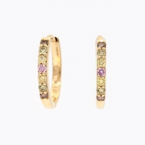 Melody rainbow diamond huggie earrings