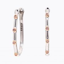 Lyre Argyle pink diamond hoop earrings