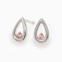 Rosa Pear Shape Argyle Pink Diamond Earrings
