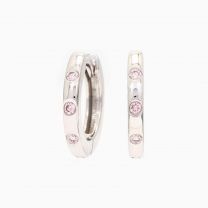 Fleet Argyle Pink Diamond Huggie Earrings