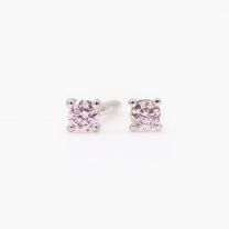 0.06 Carat Argyle pink diamond stud earrings