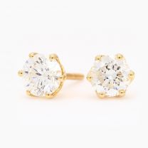 Enchanted 1.50 carat white diamond stud earrings