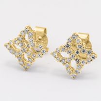 Ulysses white diamond stud earrings