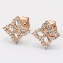 Ulysses white diamond stud earrings