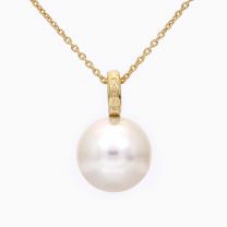 Luca white South Sea pearl drop necklace