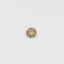 0.08 Carat round cut champagne diamond