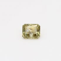0.54 Carat cushion cut fancy yellowish green diamond