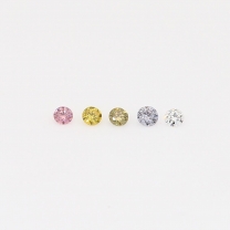 0.05 Total carat parcel of round cut rainbow coloured diamonds