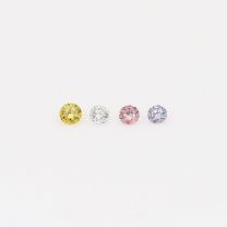 0.04 Total carat parcel round cut rainbow coloured diamonds