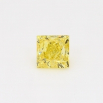 1.01 Carat princess cut GIA certified fancy vivid yellow diamond