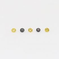 0.03 Total carat parcel of round cut yellow and black diamonds
