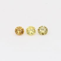 0.21 Total carat round cut rainbow coloured diamonds