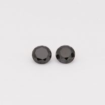 0.26 Total carat pair of round cut black diamonds