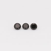 0.15 Total carat trio of round cut black diamonds