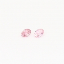 0.13 Total carat pair of oval cut 6P/PP  Argyle pink diamonds