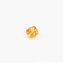 0.19 Carat cushion cut yellow orange diamond