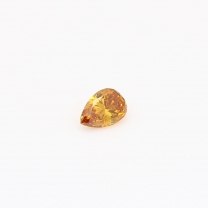 0.16 Carat pear cut orange yellow diamond