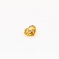 0.18 Carat heart cut yellow diamond