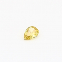 0.25 Carat pear cut yellow diamond