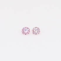 0.09 Total carat pair of round-cut FPP Argyle pink diamonds