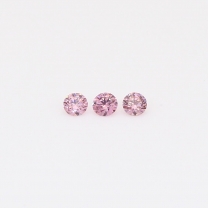 0.07 Total carat trio of round-cut FIPP Argyle pink diamonds