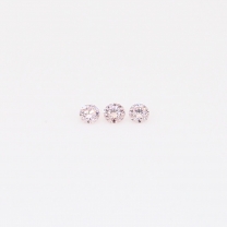 0.04 Total carat trio of round-cut FP Argyle pink diamonds
