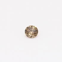 0.22 Carat round-cut champagne diamond